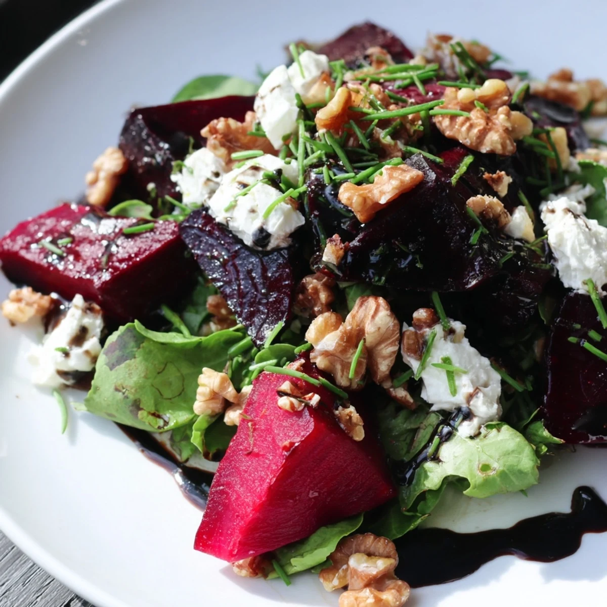 Gebackene Rüben Ziegenkäse Salat