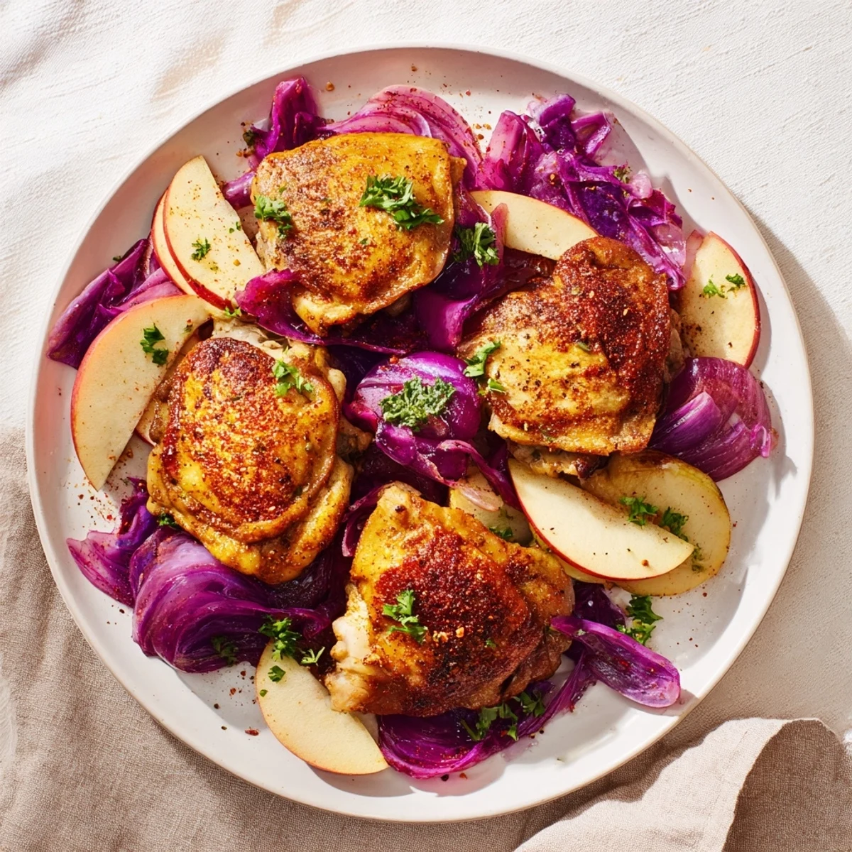 Oktoberfest Huhn mit Rotkohl