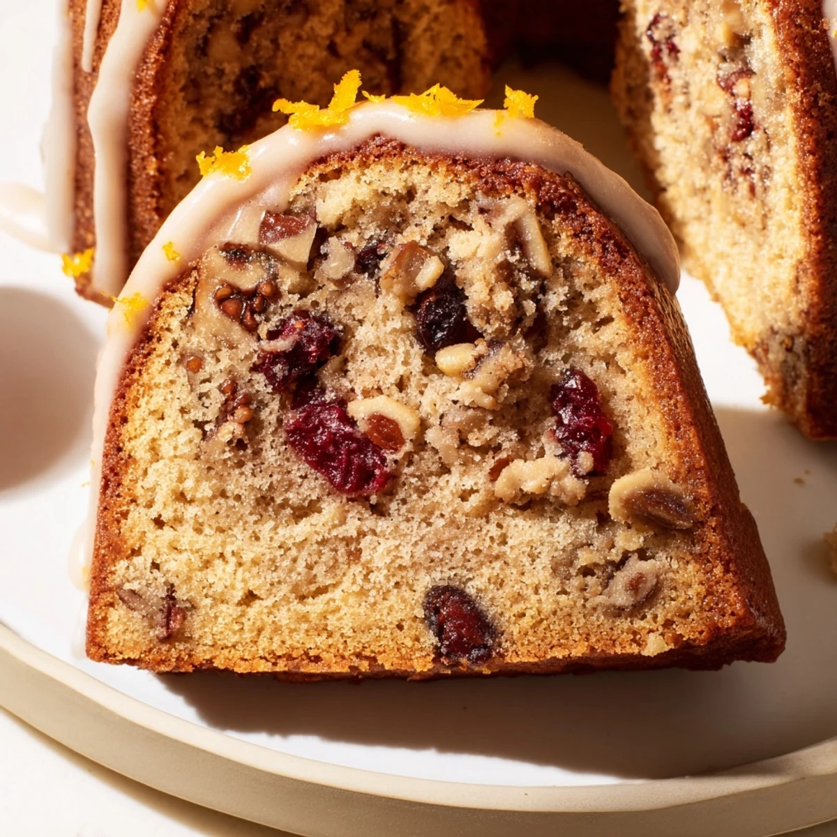 Imagine a slice of Chestnut Bundt Cake fresh from the oven, with a spiced aroma.