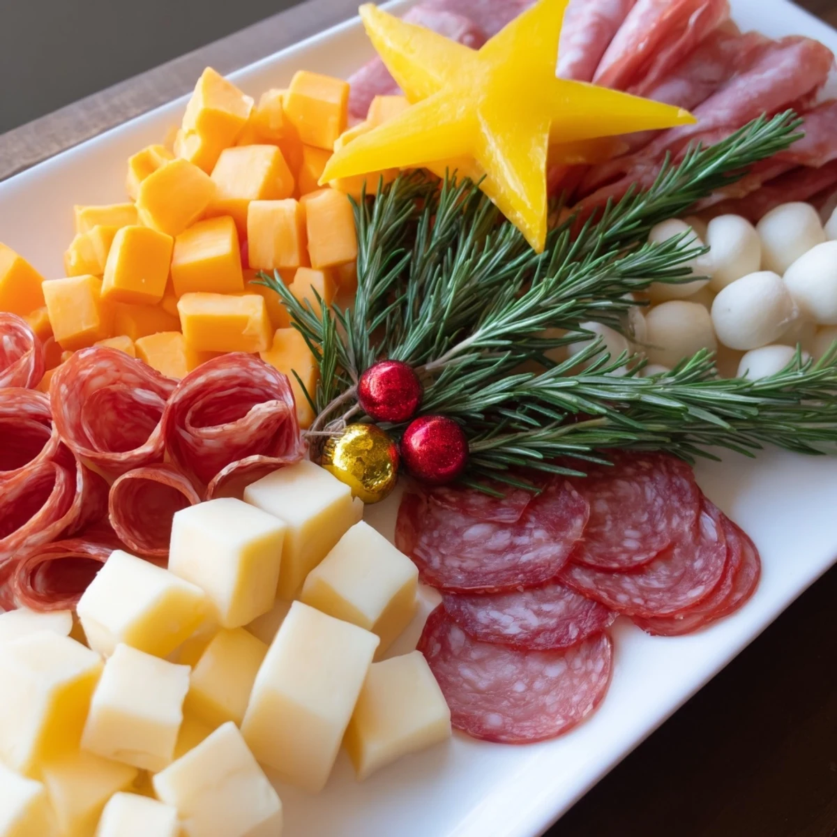 Weihnachtsbaum Snack Platte