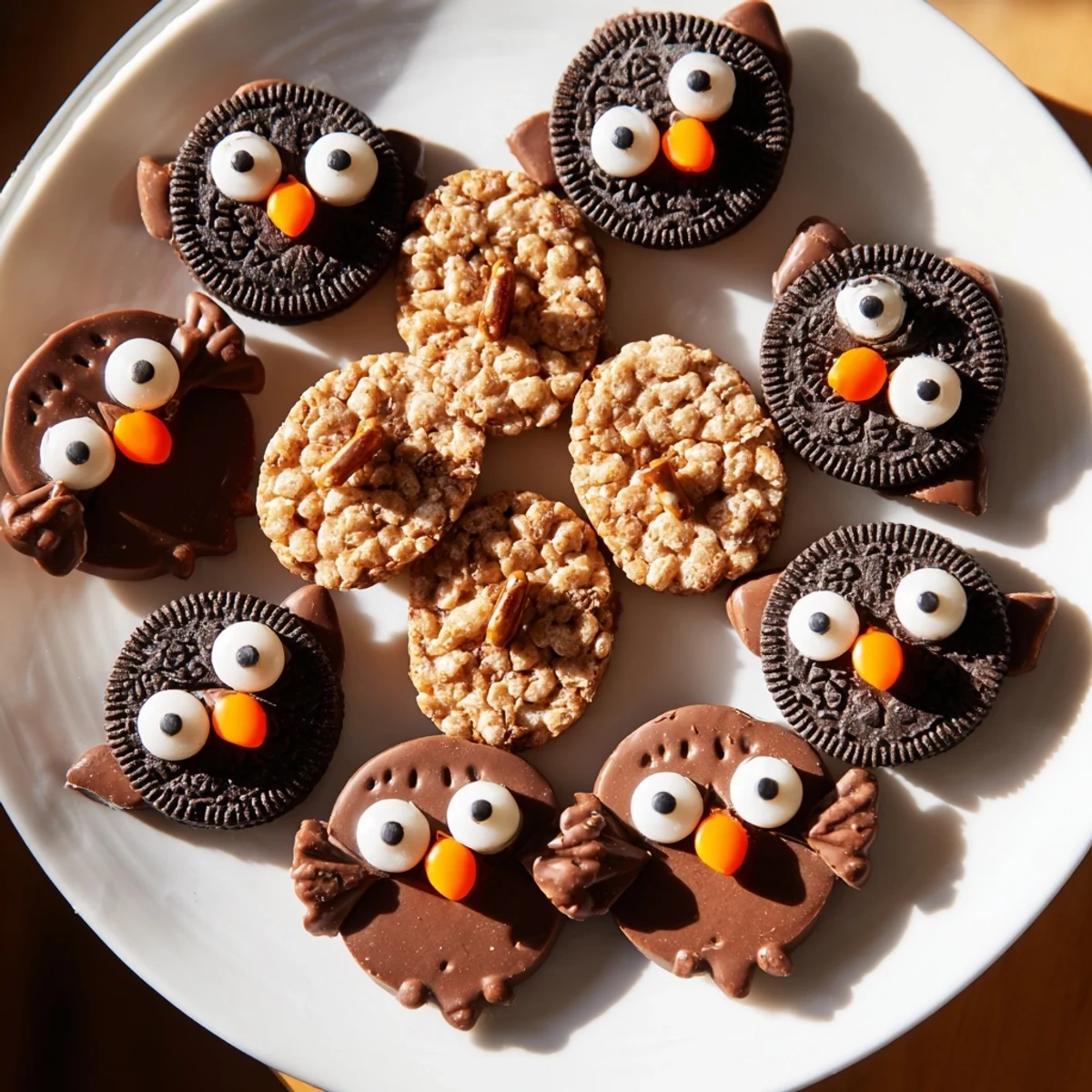 Eulen Treat Table Familie