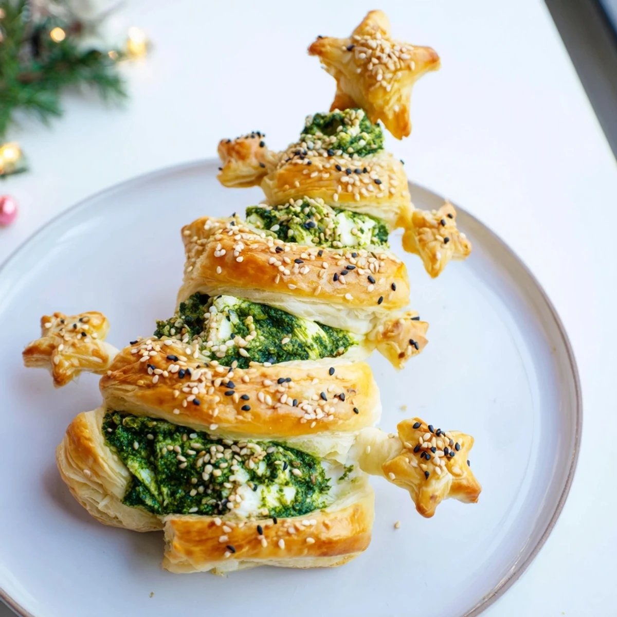 Blätterteig Weihnachtsbaum Vorspeise