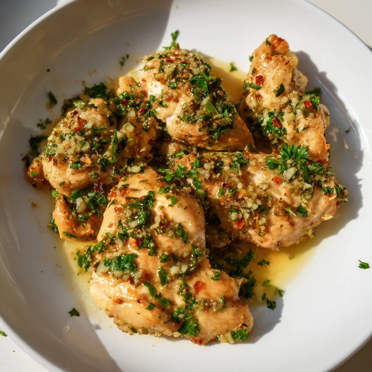 Knoblauch Butter Huhn Bites