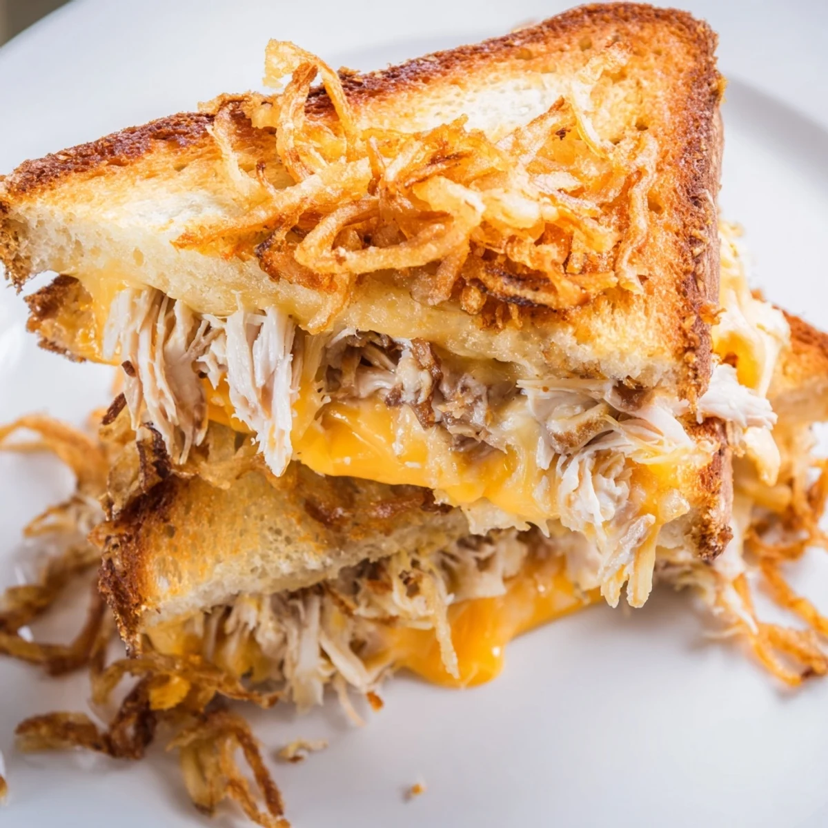 Knuspriges Schalotten Hähnchen Käse