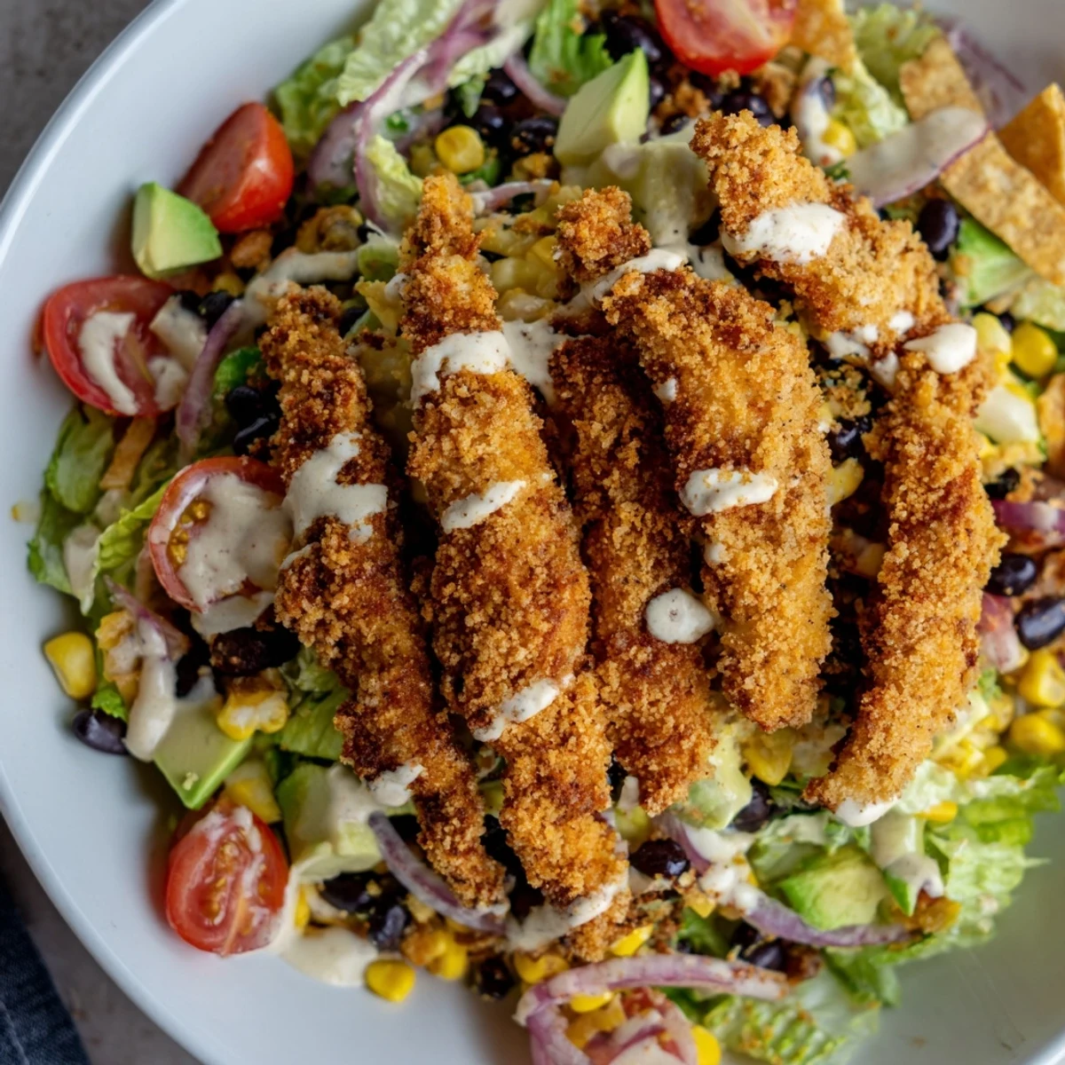 Crispy Chicken Taco Salad