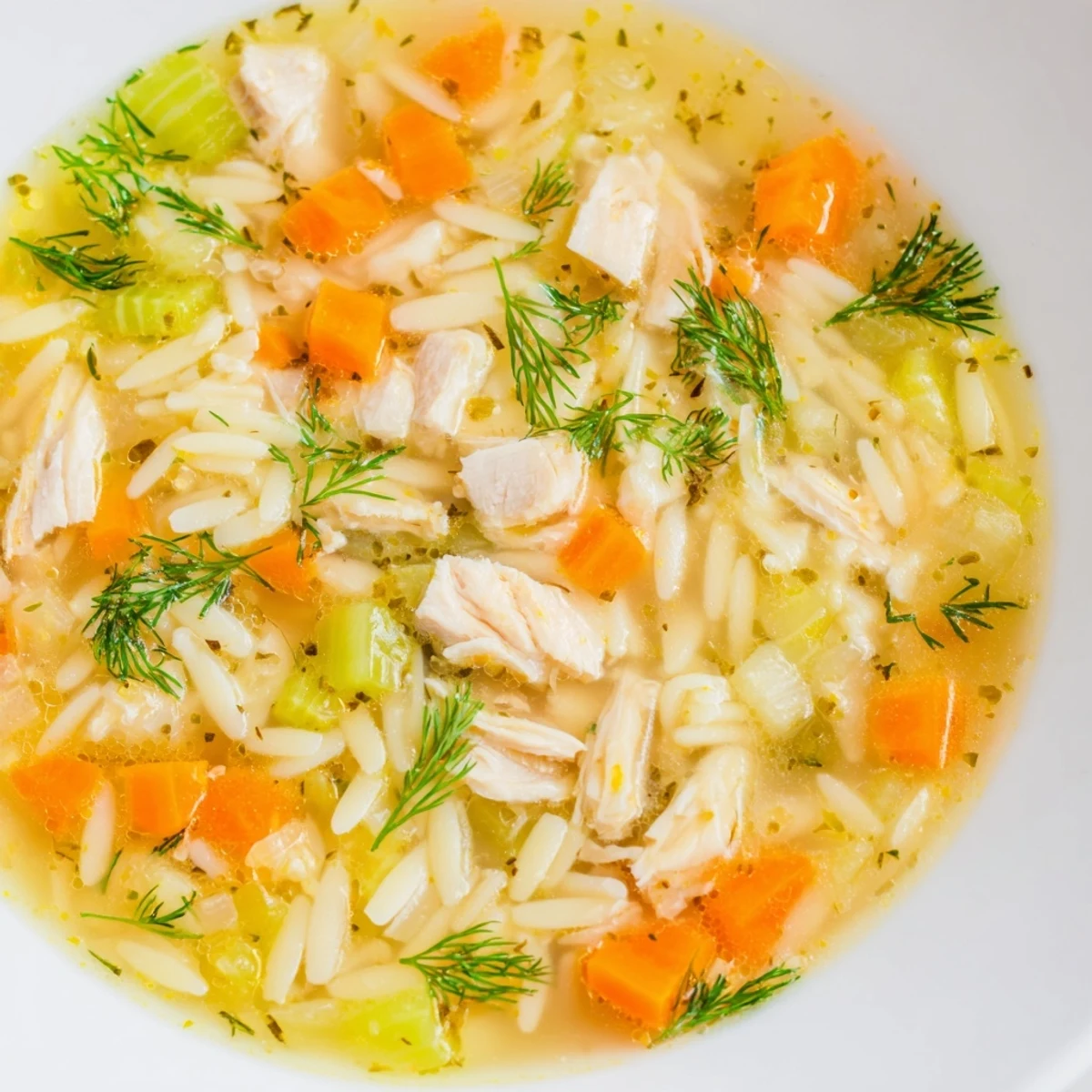 Chicken Lemon Orzo Soup