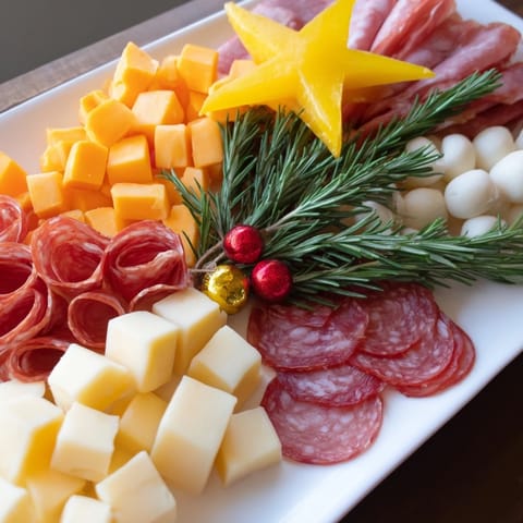 Weihnachtsbaum Snack Platte