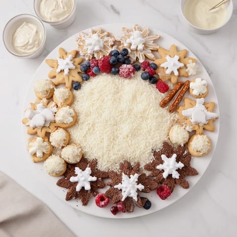 Festliches Schneeflocken-Dessert