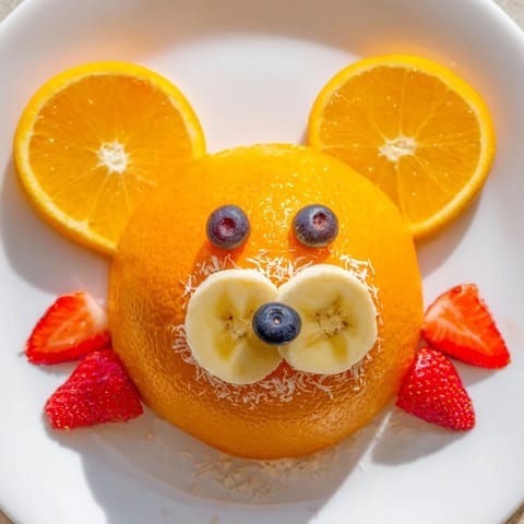 Orange Scheiben Bär Gesicht