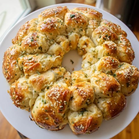 Festlicher Brotkranz mit Kräutern