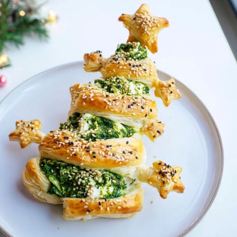 Blätterteig Weihnachtsbaum Vorspeise