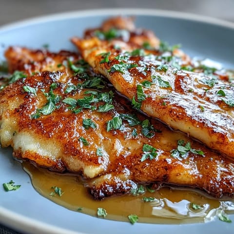 Geröstete Flounder Meunière mit knuspriger Mehlschwarte, übergossen von einer nussigen Bratbutter-Limetten-Sauce und frischen Kräutern.