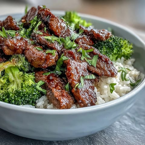 Rindfleisch und Broccoli Schale