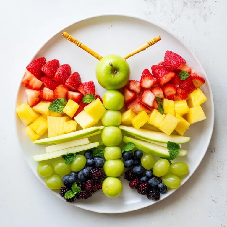 This Butterfly Fruit Tray showcases a fun fruit arrangement, ideal for healthy party snacks.
