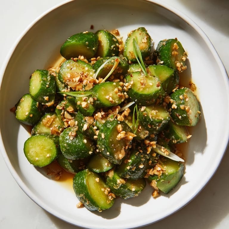 Fresh Cucumber Shaker with Rice Vinegar, a vibrant vegan dish ready in just ten minutes.